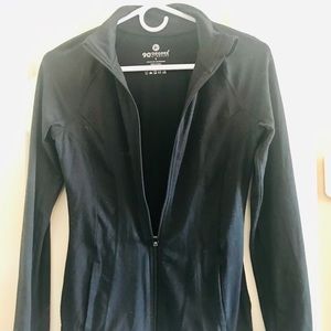 Black athletic zip down jacket